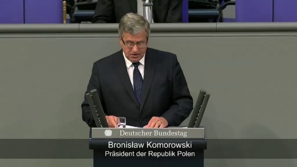 W przemówieniu z okazji 75 rocznicy wybuchu II wojny światowej zwracał uwagę, że Europa będzie się musiała zmierzyć nie tylko z tym, co dzieje się teraz na wschodzie, ale także z konfliktami w Iraku czy Syrii. Fot. Bundestag TV/x-news