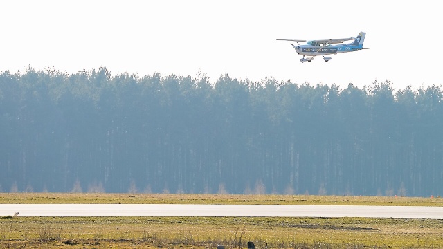 Air Korwin One wylądował w Goleniowie. Fot. Jarosław Gaszyński [Radio Szczecin] Air Korwin One wylądował w Goleniowie [ZDJĘCIA, WIDEO]