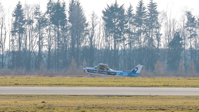 Air Korwin One wylądował w Goleniowie. Fot. Jarosław Gaszyński [Radio Szczecin] Air Korwin One wylądował w Goleniowie [ZDJĘCIA, WIDEO]