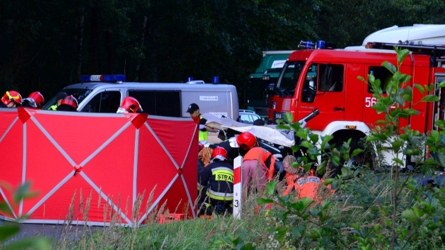 Wypadek niedaleko stacji kolejowej Lubiewo. Fot. Andrzej Ryfczyński / iswinoujscie.pl Śmiertelny wypadek na trójce. Jest ruch wahadłowy [NOWE, WIDEO, ZDJĘCIA]