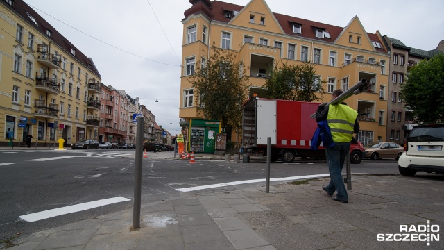 Fot. Konrad Nowak [Radio Szczecin] Przejścia bez pasów w centrum miasta. Będzie bezpieczniej? [WIDEO, ZDJĘCIA]