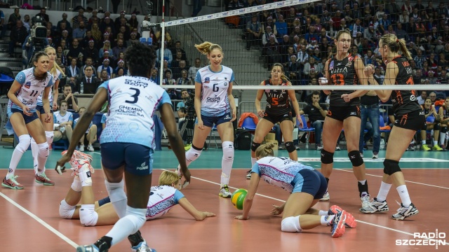 Siatkarki Chemika pokonały Eczacibasi Stambuł 3:1 w czwartej kolejce spotkań grupy C Ligi Mistrzyń. Fot. Jarosław Gaszyński [Radio Szczecin] Chemik pokonał triumfatora Ligi Mistrzyń [WIDEO, ZDJĘCIA]