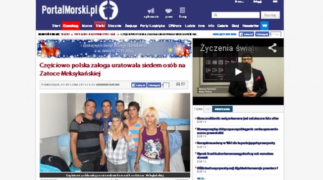Siedmioosobowa rodzina uratowana przez polsko-filipińską załogę chemikaliowca Nordic Aki. Jak informuje portalmorski.pl, grupa czterech mężczyzn i trzech kobiet dryfowała na prowizorycznej styropianowej tratwie w Kanale Jukatan, między Kubą a Meksykiem.