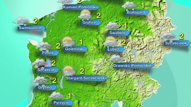 W całym regionie temperatura oscyluje wokół 1-2 stopni Celsjusza.