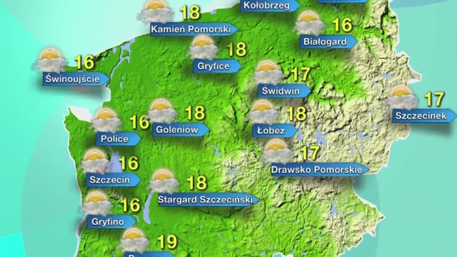 Zachmurzenie będzie małe lub umiarkowane. Na termometrach do 19 stopni.
