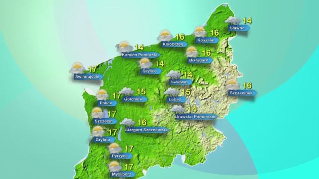 Temperatura w regionie będzie oscylować w okolicach 14-17 stopni Celsjusza.