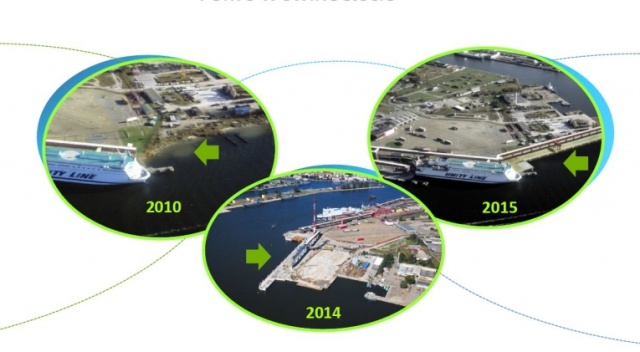 Kończą się prace przy budowie nowego nabrzeża dla promów w Świnoujściu. To największa inwestycja w porcie w ostatnich latach.