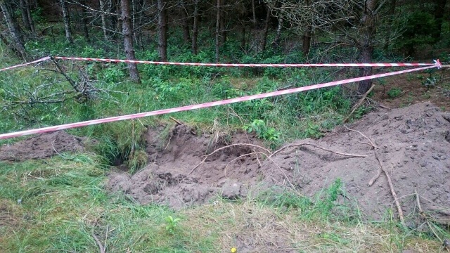 Blisko 12 godzin trwała akcja w Bornem Sulinowie. Kilkanaście zastępów straży pożarnej, w tym specjalny zespół chemiczny, próbowały ustalić jaka substancja znajduje się w odnalezionych w lesie zbiornikach.