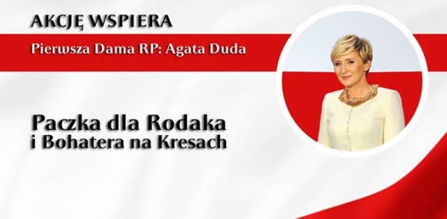 Pierwsza Dama RP Agata Kornhauser-Duda oficjalnie wspiera akcję Paczka dla Rodaka i Bohatera na Kresach. To zbiórka na świąteczną pomoc dla Polaków mieszkających na Litwie.
