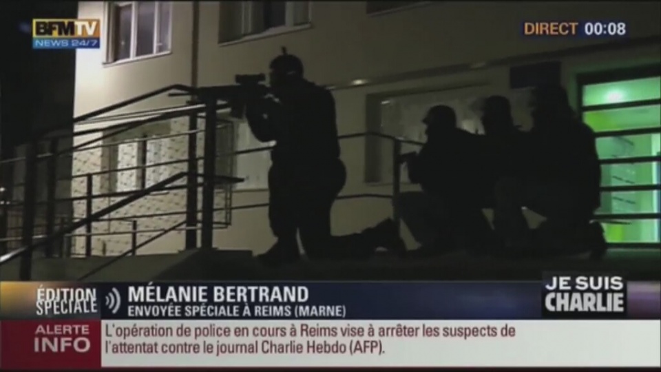 Na razie nie wiadomo, czy zdarzenie ma związek z atakiem na redakcję satyrycznego tygodnika "Charlie Hebdo". Fot. CNN Newsource/x-news