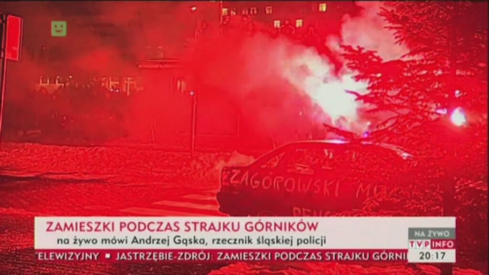 Zamieszki wybuchły ok. godz. 18. Fot. TVP/x-news