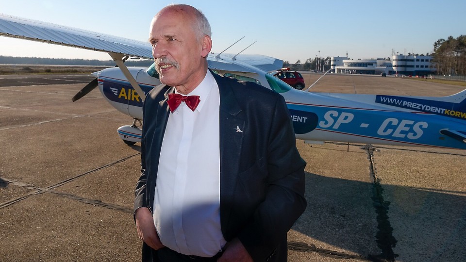 Janusz Korwin-Mikke. Fot. Jarosław Gaszyński [Radio Szczecin]
