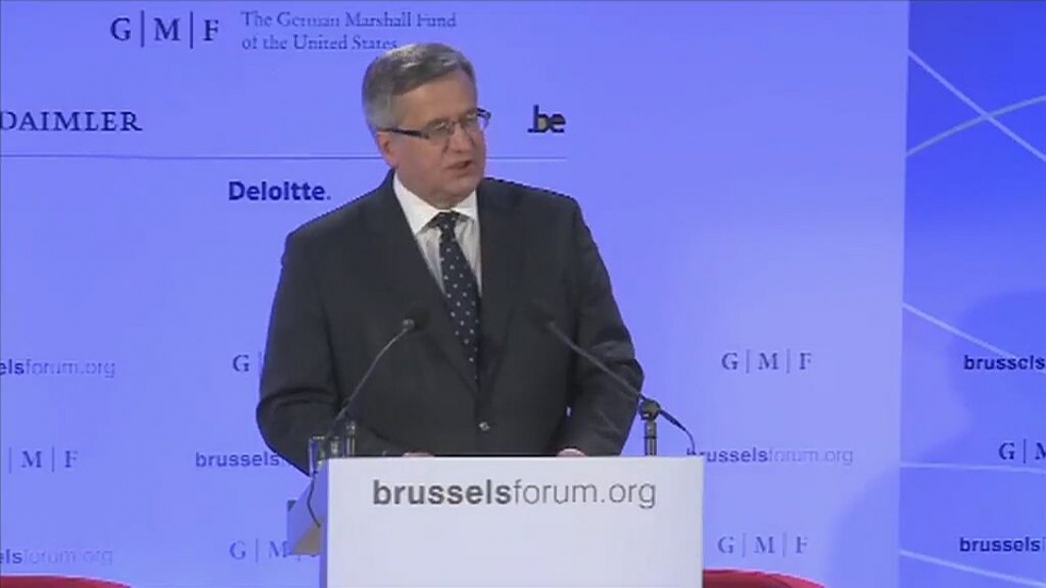 Europa musi zadbać o swoje bezpieczeństwo - mówił prezydent RP Bronisław Komorowski. Fot. TVN24/x-news