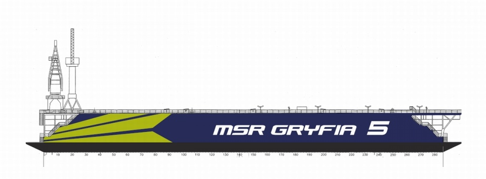 Projekt malowania doku nr 5. Materiał: MSR Gryfia