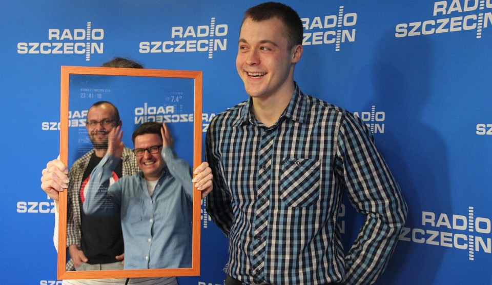 Nowatorski pomysł szczecinianina to połączenie lustra i smartfonu. Fot. Piotr Kołodziejski [Radio Szczecin]