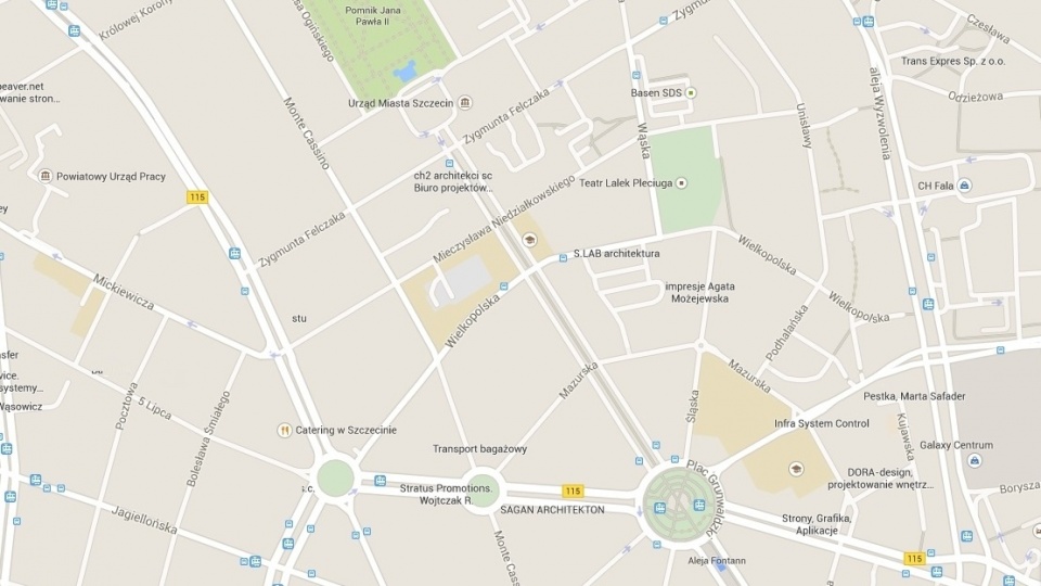 Bieg Konstytucji 3 Maja wpłynie na ruch w centrum Szczecina. Fot. www.google.pl/maps