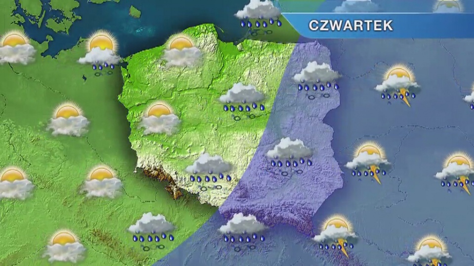 Prognoza pogody na czwartek. Fot. TVN Meteo/x-news