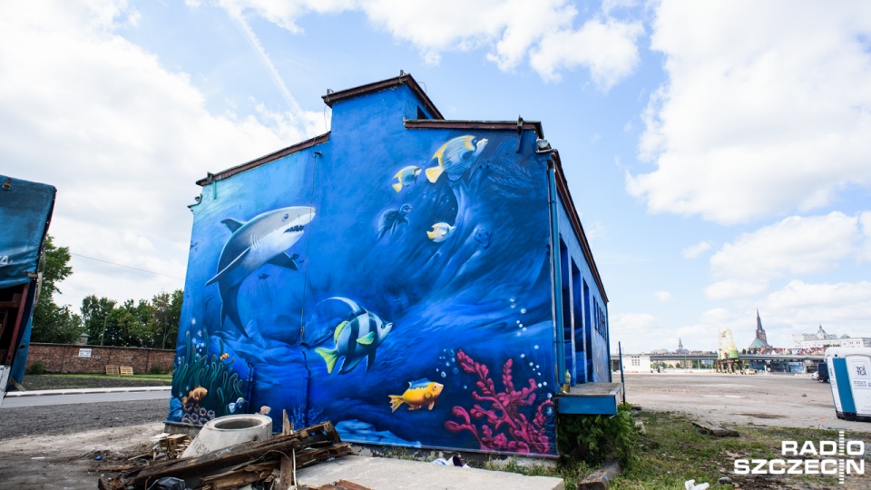 Mural na szczecińskiej Łasztowni. Fot. Konrad Nowak [Radio Szczecin]