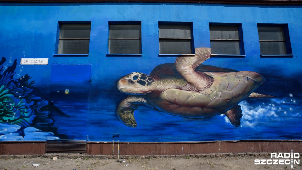 Mural na szczecińskiej Łasztowni. Fot. Konrad Nowak [Radio Szczecin]