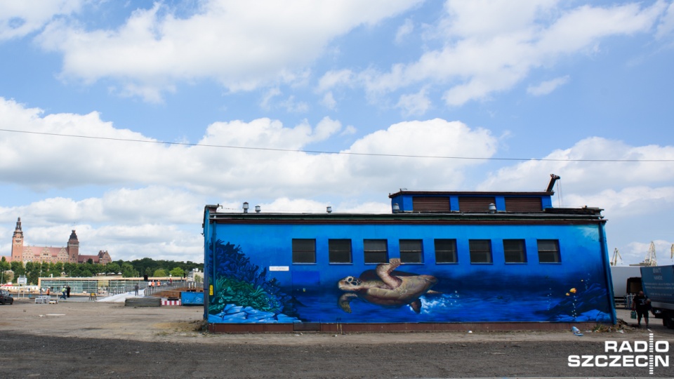 Mural na szczecińskiej Łasztowni. Fot. Konrad Nowak [Radio Szczecin]
