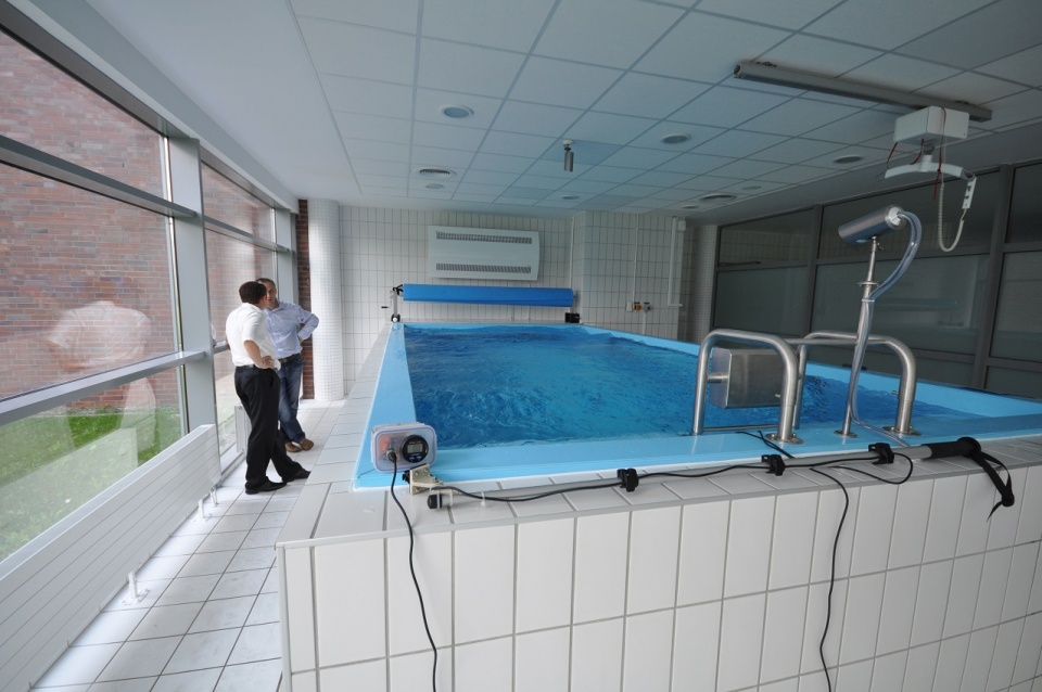 Basen z przeciwprądem w szczecińskiej Floating Arenie. Mat. Firma Transcom
