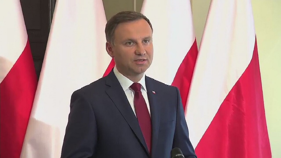 Czas na koniec afer, czas na zmiany - prezydent elekt Andrzej Duda wygłosił oświadczenie po środowych dymisjach w rządzie. Fot. TVN24/x-news