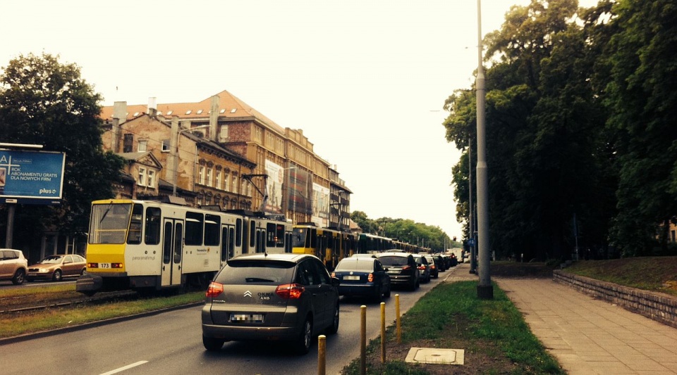 Tramwaje w stronę Głębokiego nie kursują. Fot. Anna Łukaszek [Radio Szczecin]