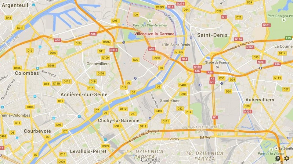 18 zakładników przetrzymywanych z sklepie w Villeneuve-la-Garenne pod Paryżem jest już na wolności. Fot. www.google.pl/maps