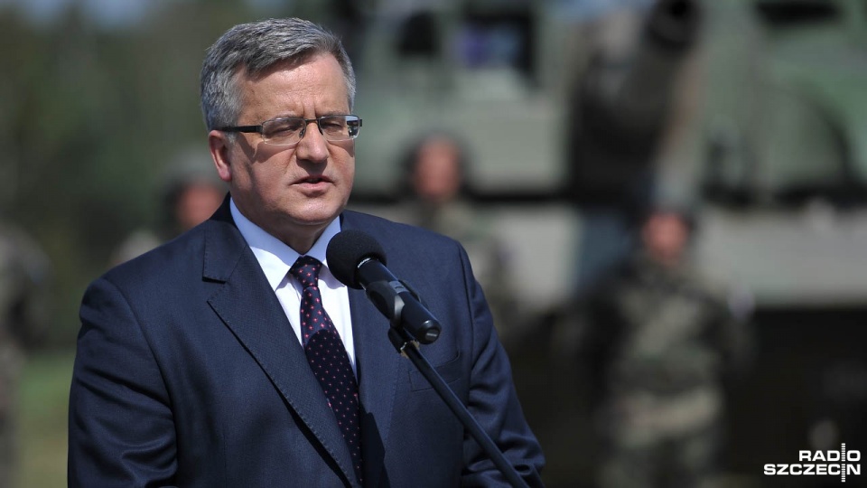 Prezydent Bronisław Komorowski. Fot. Łukasz Szełemej [Radio Szczecin/Archiwum]