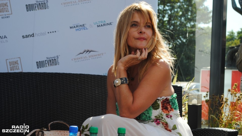 Nastassja Kinski nagrodzona na kołobrzeskim festiwalu Sensacyjne Lato Filmów. Fot. Paulina Sawicka [Radio Szczecin]