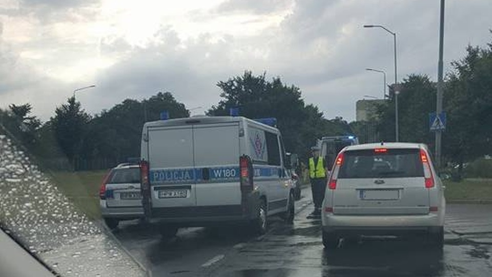 Wypadek na ulicy 26 Kwietnia w Szczecinie. Fot. Robert RW