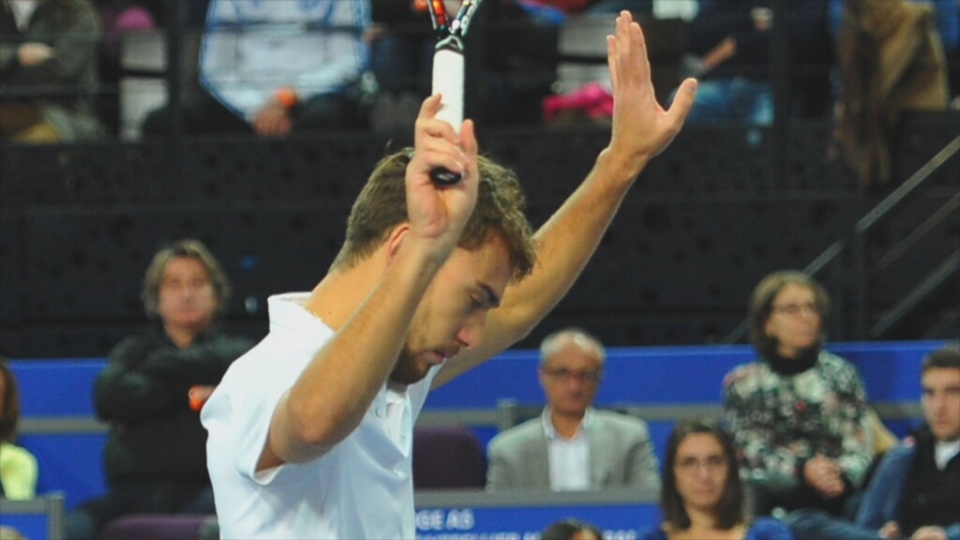 Jerzy Janowicz nie zdołał awansować do ćwierćfinału tenisowego turnieju ATP Masters w Cincinnati. Fot. Foto Olimpik/x-news