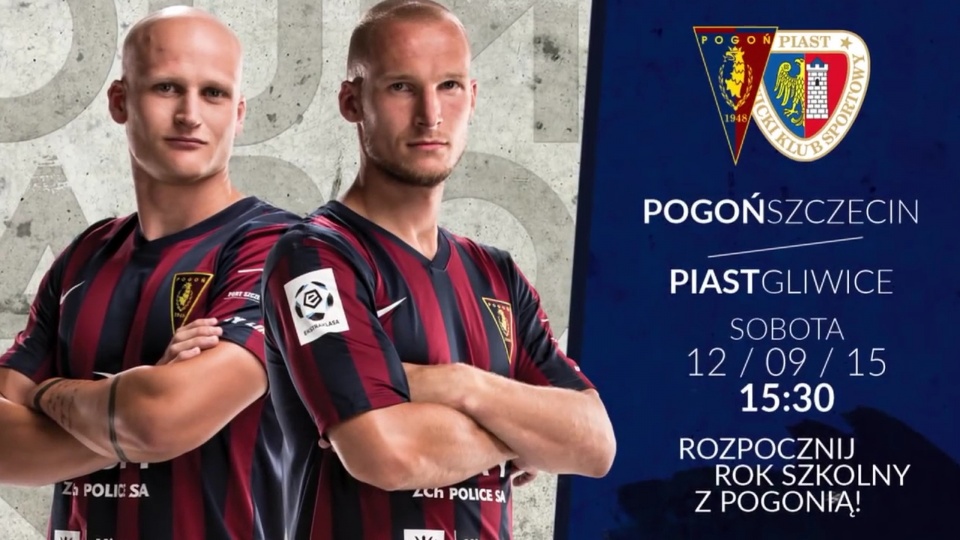 Niedzielne spotkanie Pogoni z Piastem Gliwice rozpocznie się o godzinie 15.30 na stadionie przy ulicy Twardowskiego w Szczecinie. Fot. www.youtube.com/user/PogonSzczecinSA