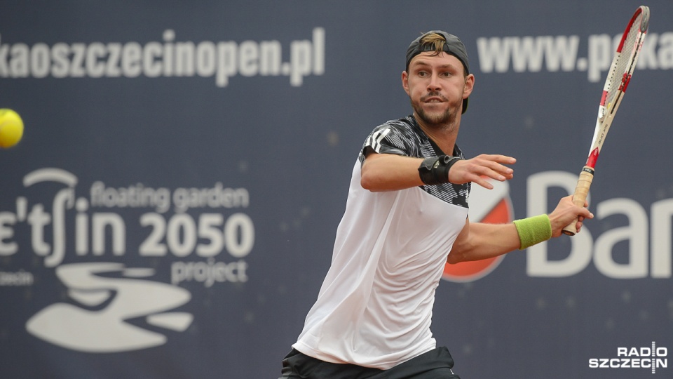 Artem Smirnov wygrał wygrał z Brazylijczykiem Fernando Romboli 6:1, 6:3. Fot. Jarosław Gaszyński [Radio Szczecin]