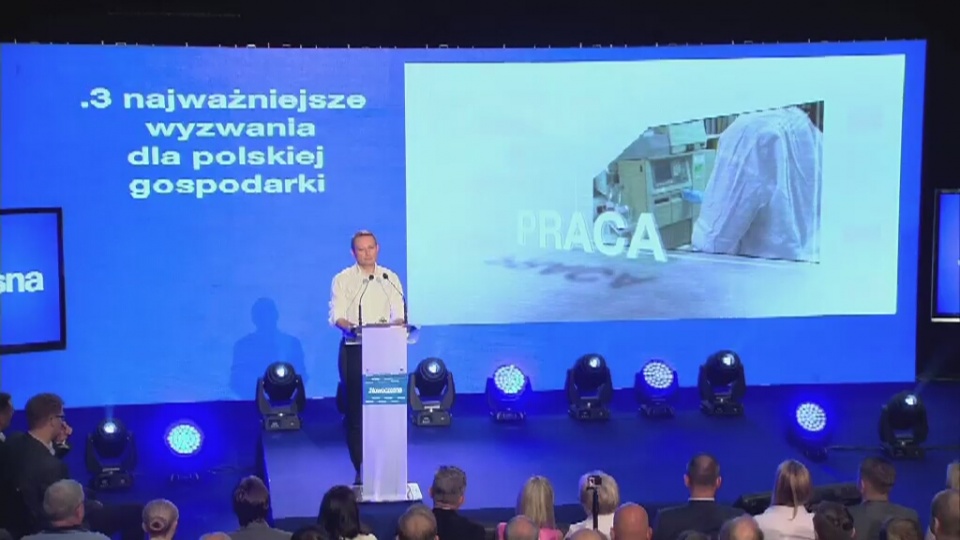 Ryszard Petru przedstawił program Nowoczesnej na warszawskiej konwencji programowej tego ugrupowania. Fot. TVN24/x-news