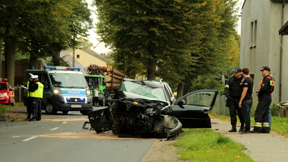 Do wypadku doszło krótko po 11 - jedna osoba jest poszkodowana. Fot. Remik Pajor-Kubicki / pyrzyce24.eu