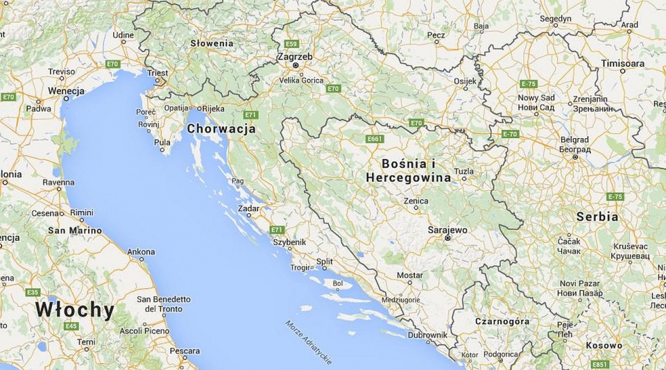 Prawie 10 tys. migrantów wjechało w piątek do Chorwacji - informuje Polska Agencja Prasowa powołując się na MSW tego kraju. Fot. www.google.pl/maps