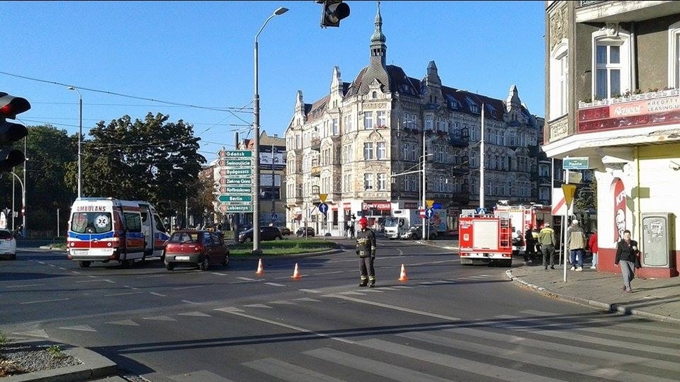 W wypadku brały udział dwa samochody. Fot. Adrian Cerkowniak