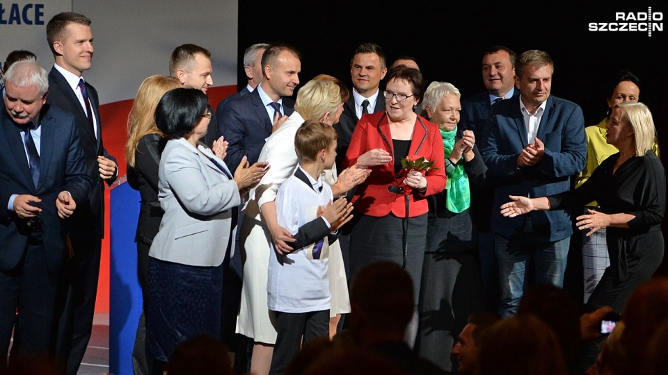 Premier Ewa Kopacz podczas konwencji PO w Stargardzie Szczecińskim. Fot. Łukasz Szełemej [Radio Szczecin]