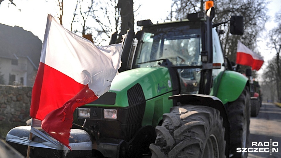 Około godziny 12 rolnicze ciągniki wjadą na ulice Szczecina. Fot. Łukasz Szełemej [Radio Szczecin/Archiwum]