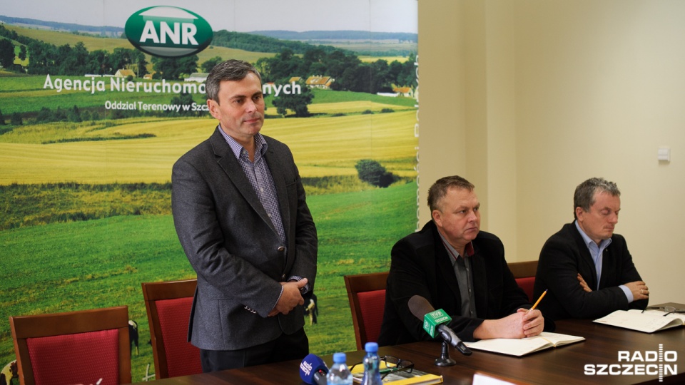 W środę odbyło się pierwsze spotkanie rolników z Tomaszem Ciodykiem, który pełni obowiązki dyrektora szczecińskiego ANR-u. Fot. Konrad Nowak [Radio Szczecin]