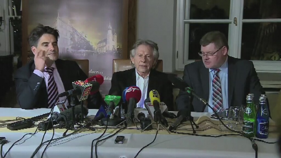 Jestem bardzo szczęśliwy, że ta sprawa się kończy - powiedział Roman Polański na zwołanej w piątek konferencji prasowej. Fot. TVN24/x-news