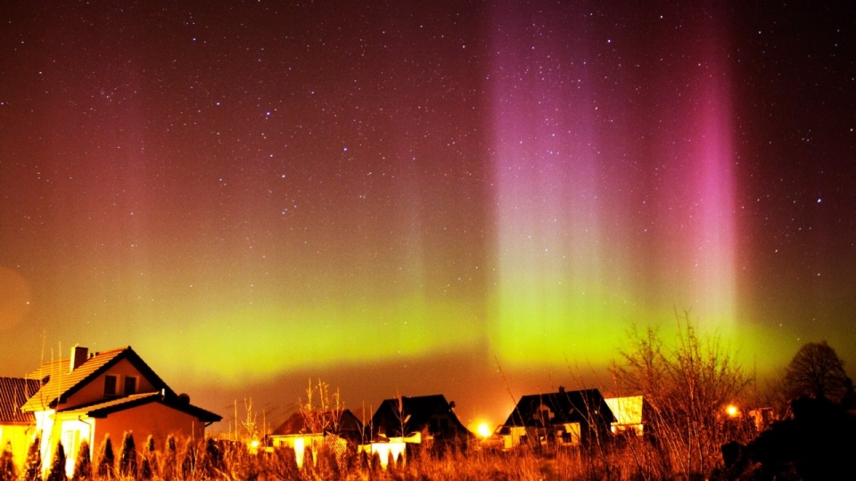 Zorza Polarna z dnia 17 marca 2015. Fot. Polskie Towarzystwo Miłosników Astronomii Szczecin / Kacper Rosół