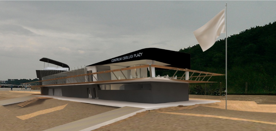 Budowa najnowocześniejszego centrum obsługi plaży na polskim wybrzeżu - taki cel postawiły przed sobą władze Kołobrzegu. Fot. www.kolobrzeg.pl