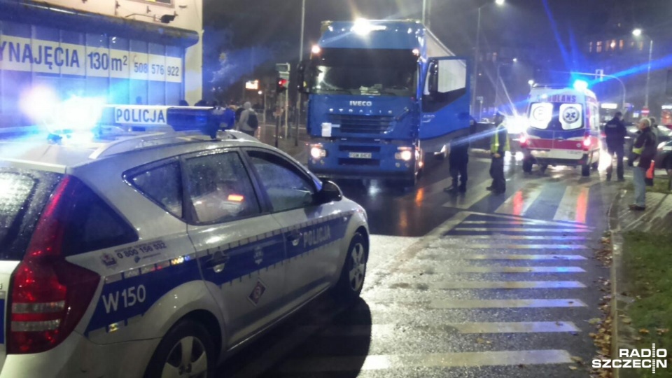 Wypadek na Placu Kościuszki. Fot. Piotr Rakowski [Radio Szczecin]