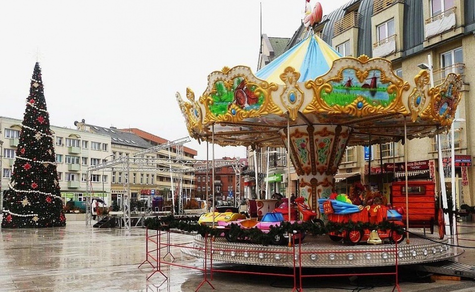 15 grudnia, na Placu Wolności kolejkę zastąpi świąteczna karuzela Fot. UM Świnoujście