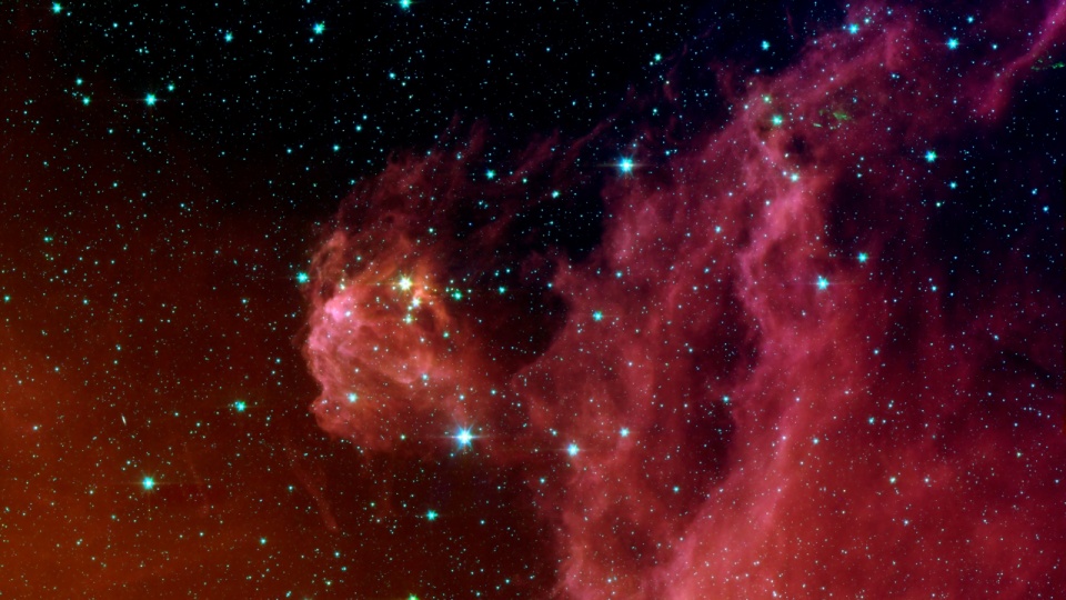 Powstawanie gwiazd w konstelacji Oriona sfotografowany w podczerwieni przez należący do NASA Kosmiczny Teleskop Spitzera. Fot. www.wikipedia.org / NASA