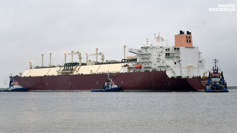 "Al Nuaman" przypłynął do terminalu LNG w Świnoujściu 11 grudnia. Fot. Łukasz Szełemej [Radio Szczecin]