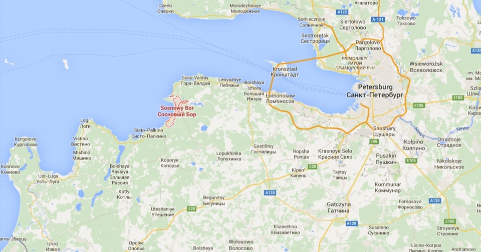 Do awarii w elektrowni atomowej doszło pod Petersburgiem, w miejscowości Sosnowy Bór - podają ogólnopolskie media. Źródło: www.google.pl/maps