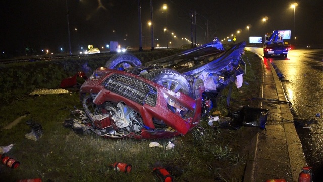Fot. Tomasz Gontarz Tragiczny wypadek na Moście Pionierów w Szczecinie [WIDEO, ZDJĘCIA]
